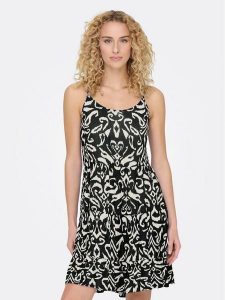 ONLY Sukienka letnia Maj 15218451 Czarny Regular Fit. Czarne kombinezony ONLY, na lato, l, bez wzorów, z wiskozy, bez kołnierzyka, bez ramiączek. Za 239,99 zł.