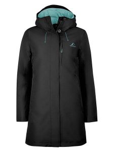 Westfjord Parka 3w1 "Skogafoss" w kolorze czarno-turkusowym rozmiar: M. Czarne płaszcze Westfjord, m, bez wzorów, z poliamidu, bez kaptura. Za 320,63 zł.