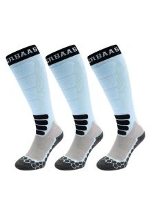 Skarpety narciarskie - Merino Wool Pro - 3 pary - Niebieskie. Niebieskie skarpetki POEDERBAAS, bez wzorów, z elastanu. Za 329,62 zł.