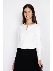 ASSUILI Kardigan w kolorze białym rozmiar: 40. Białe kardigany Assuili, z kaszmiru. Za 100,99 zł.