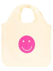 Zwillingsherz Shopper bag "Smile" w kolorze beżowo-różowym - 58 x 49 cm rozmiar: onesize. Brązowe shopper bag Zwillingsherz, bez wzorów, z materiału, na ramię, bez dodatków. Za 59,45 zł.
