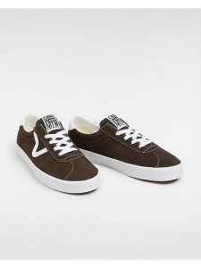 Vans Skórzane sneakersy w kolorze brązowym rozmiar: 36,5. Brązowe trampki Vans, bez wzorów, bez zapięcia. Za 118,56 zł.