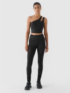 4F Legginsy treningowe szybkoschnące 4F x Anna Lewandowska - czarne XS. Czarne legginsy 4f, bez wzorów, z dzianiny, z podwyższonym stanem. Za 149,99 zł.