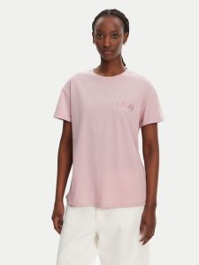 Liu Jo T-Shirt WA5144 JS923 M9621 Różowy Regular Fit. Czerwone t-shirty Liu Jo, m, bez wzorów, z bawełny, bez kołnierzyka, bez ramiączek. Za 149,99 zł.