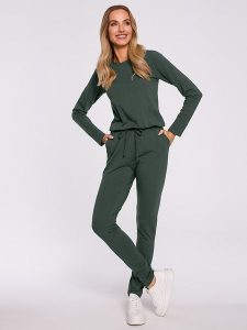 Made of emotion Kombinezon w kolorze ciemnozielonym rozmiar: S. Zielone kombinezony Made Of Emotion, s, bez wzorów, bez kołnierzyka, bez ramiączek. Za 179,99 zł.