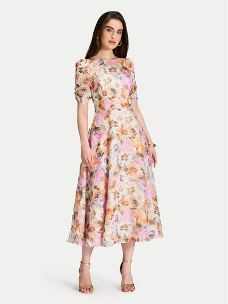 Swing Sukienka koktajlowa 5AJ02300 Kolorowy Regular Fit. Sukienki Swing, bez wzorów, wizytowe, bez kołnierzyka, bez ramiączek. Za 589,00 zł.