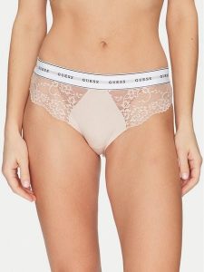 Guess Figi klasyczne O2BE08 KBBT0 Beżowy. Brązowe figi Guess, z aplikacjami, z syntetyku. Za 89,99 zł.