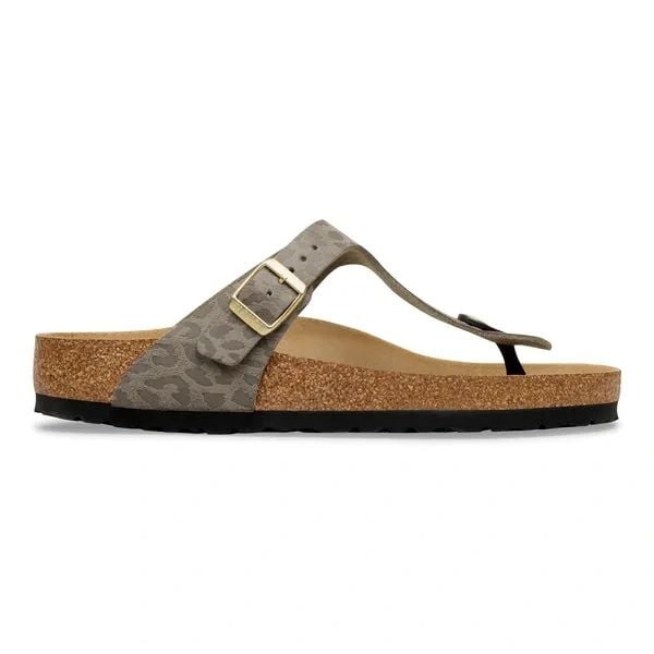 Birkenstock Gizeh SYN Leo Gray Taupe Japonki damskie. Szare klapki Birkenstock, bez wzorów, ze skóry, bez obcasa. Za 399,99 zł.