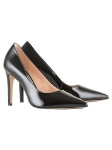 Högl Skórzane czółenka "Boulevard 90" w kolorze czarnym rozmiar: 39. Czarne czółenka HÖGL, bez wzorów, bez obcasa, na szpilce, bez zapięcia. Za 386,95 zł.