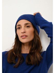 Just Cashmere Kaszmirowa czapka "Lauren" w kolorze niebieskim rozmiar: onesize. Niebieskie czapki Just Cashmere, bez wzorów, z kaszmiru. Za 130,99 zł.
