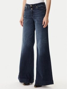 Versace Jeans Couture Jeansy 79HAB561 CDWAB Granatowy Wide Leg. Niebieskie jeansy Versace Jeans Couture, bez wzorów, z bawełny. Za 679,99 zł.
