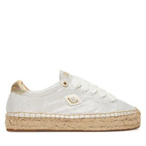 Espadryle REPLAY. Białe espadryle Replay, bez wzorów, bez obcasa. Za 349,99 zł.