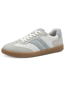 S.Oliver Skórzane sneakersy w kolorze biało-błękitno-szarym rozmiar: 39. Białe trampki s.Oliver, bez wzorów, bez zapięcia. Za 188,85 zł.