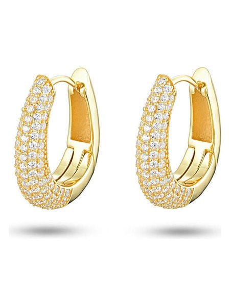 Les Petites Précieuses Pozłacane kolczyki-kreole z cyrkoniami rozmiar: onesize. Żółte kolczyki Les Petites Précieuses, z cyrkonią, pozłacane. Za 304,99 zł.