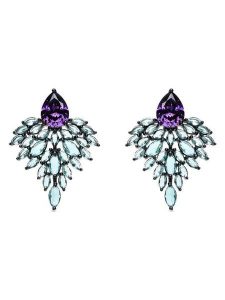 Luxenter Srebrne kolczyki-wkrętki z cyrkoniami rozmiar: onesize. Szare kolczyki Luxenter, z cyrkonią, srebrne. Za 339,45 zł.