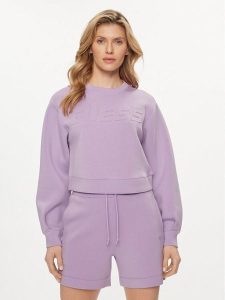 Guess Bluza Cindra V3BQ15 K7UW2 Fioletowy Regular Fit. Fioletowe bluzy Guess, l, z aplikacjami, z wiskozy, bez kaptura. Za 309,99 zł.