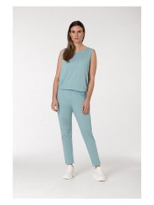 Super.natural Kombinezon "Feel Good" w kolorze błękitnym rozmiar: L. Niebieskie kombinezony super.natural, l, bez wzorów, z wełny, bez kołnierzyka, bez ramiączek. Za 217,99 zł.