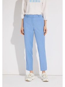 More & More Spodnie chino w kolorze błękitnym rozmiar: 36. Niebieskie spodnie z wysokim stanem More & More, bez wzorów, z podwyższonym stanem. Za 260,99 zł.