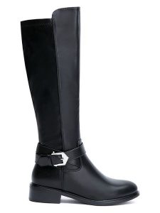 Foreverfolie Kozaki w kolorze czarnym rozmiar: 38. Czarne kozaki Foreverfolie, na zimę, bez wzorów, bez obcasa, bez zapięcia. Za 158,84 zł.