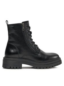 Geox Trapery D Iridea F D16HRF 00043 C9999 Czarny. Czarne buty zimowe Geox, ze skóry, bez obcasa, bez zapięcia. Za 589,99 zł.