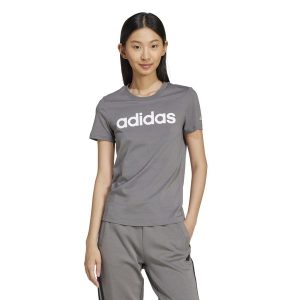 Koszulka damska ADIDAS Gym & Pilates. Szare bluzki ADIDAS, m, bez wzorów, z bawełny, sportowe, bez kołnierzyka, bez ramiączek. W wyprzedaży za 69,99 zł.