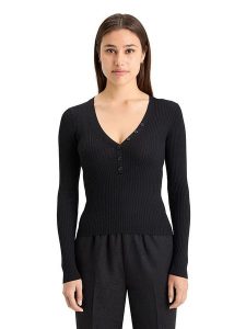 Scotch & Soda Koszulka w kolorze czarnym rozmiar: S. Czarne bluzki Scotch & Soda, s, bez wzorów, prążkowane, bez kołnierzyka, bez ramiączek. Za 166,88 zł.