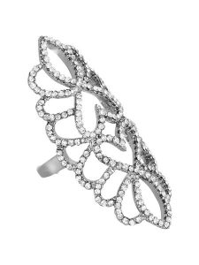 MENTHE À L'O Pierścionek z kryształami rozmiar: 60. Szare pierścionki MENTHE À L'O, z kryształem, metalowe. Za 113,10 zł.