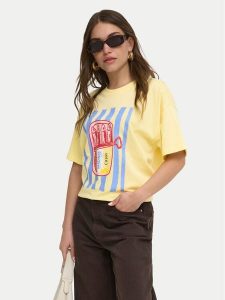 ONLY T-Shirt Vivvi 15346761 Czarny Regular Fit. Czarne t-shirty ONLY, s, bez wzorów, z bawełny, bez kołnierzyka, bez ramiączek. Za 84,99 zł.