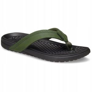 Japonki Dla Dorosłych Crocs Yukon Vista II LR Flip. Czarne klapki Crocs, bez wzorów, z materiału, bez obcasa. Za 239,99 zł.