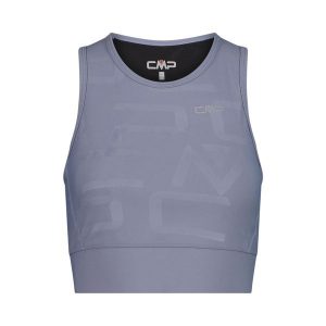 Damski tank top CMP. Szare topy CMP, bez wzorów, sportowe, bez kołnierzyka, bez ramiączek. W wyprzedaży za 143,75 zł.