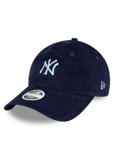 New Era Czapka z daszkiem New York Yankees Cord 9Twenty 60595366 Granatowy. Niebieskie czapki New Era, bez wzorów, z bawełny. Za 99,99 zł.