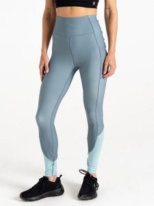 Dare 2b Legginsy sportowe "Power" w kolorze błękitnym rozmiar: 38. Niebieskie legginsy Dare 2b, bez wzorów, z materiału, outdoorowe. Za 100,04 zł.