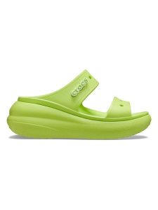 Crocs Klapki "Classic" w kolorze zielonym rozmiar: 41/42. Zielone klapki Crocs, bez wzorów, z otwartym noskiem, bez obcasa. Za 92,21 zł.