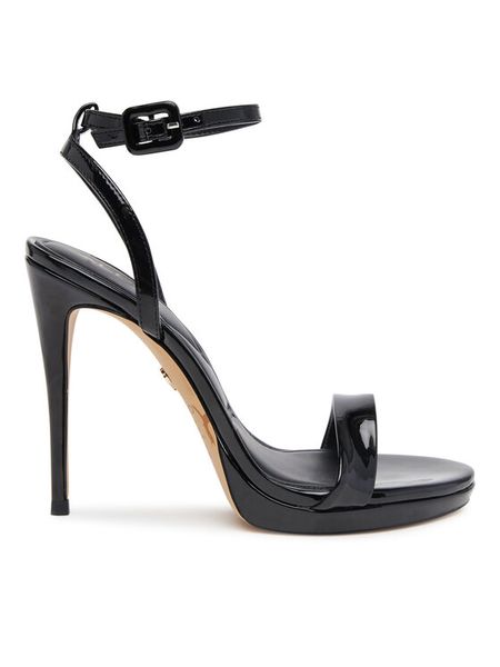 Aldo Szpilki Berolden 13812166 Czarny. Czarne sandały ALDO, bez wzorów, ze skóry, bez obcasa. Za 249,99 zł.