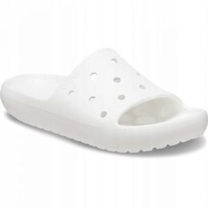 Klapki Dla Dorosłych Crocs Classic Slide V2. Brązowe klapki Crocs, bez wzorów, z materiału, bez obcasa. Za 111,99 zł.