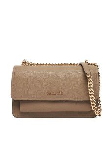 MICHAEL Michael Kors Torebka Claire 30T4GC7L3T Beżowy. Brązowe torebki wieczorowe MICHAEL Michael Kors, bez wzorów, ze skóry, bez dodatków. Za 679,99 zł.