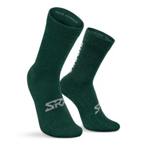 Skarpetki rowerowe unisex z wełną merino SRX Arbor Si. Zielone skarpetki SIROKO, bez wzorów, z wełny. Za 84,00 zł.