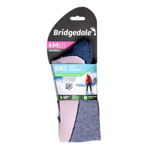 Skarpety do narciatstwa damskie Bridgedale Ski Mid Merino P Pattern. Czerwone skarpetki Bridgedale, bez wzorów. W wyprzedaży za 124,99 zł.