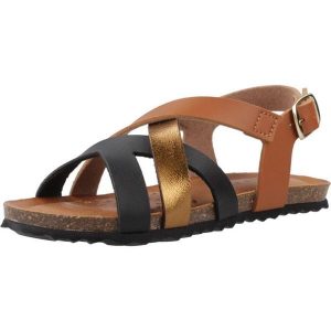 Sandały GEOX J SANDAL CHILENE GIR Brązowy. Brązowe sandały Geox, bez wzorów, z syntetyku, bez obcasa, bez zapięcia. Za 171,99 zł.