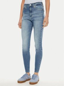 Tommy Jeans Jeansy Sylvia DW0DW20223 Niebieski Skinny Fit. Niebieskie jeansy Tommy Jeans, bez wzorów, z bawełny. Za 279,99 zł.