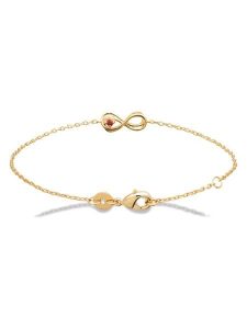 L'Atélier Précieux Pozłacana bransoletka z elementami ozdobnymi rozmiar: onesize. Czerwone bransoletki l'Atelier precieux, z cyrkonią, pozłacane. Za 165,99 zł.