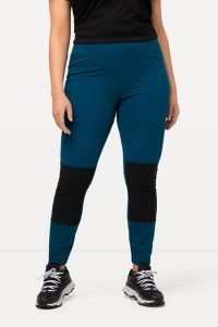 Damskie Legginsy turystyczne kieszeń na zamek błyskawiczny wysoka talia. Fioletowe legginsy Ulla Popken, bez wzorów, z elastanu, z podwyższonym stanem. Za 349,99 zł.