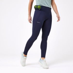 Legginsy tenisowe damskie Artengo Dry Hip Ball. Czarne legginsy ARTENGO, bez wzorów, z elastanu. Za 119,99 zł.