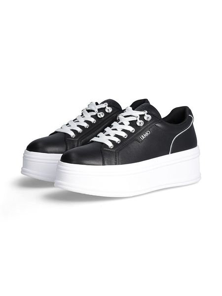 Liu Jo Skórzane sneakersy w kolorze czarnym rozmiar: 38. Czarne trampki Liu Jo, bez wzorów, bez zapięcia. Za 359,32 zł.