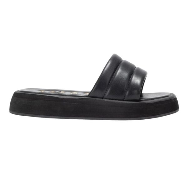 Klapki na basen damskie, S.Duna Lady 25 SDUNLS. Czarne klapki JOMA, bez wzorów, z materiału, bez obcasa. Za 74,99 zł.