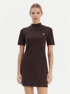 Guess Sukienka codzienna V6RK04 J1314 Brązowy Regular Fit. Brązowe kombinezony Guess, l, z aplikacjami, z bawełny, bez kołnierzyka, bez ramiączek. Za 269,99 zł.