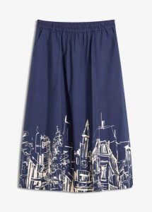 Spódnica midi z czystej bawełny organicznej. Czerwone spódnice bonprix, bez wzorów, z bawełny, eleganckie, midi. Za 69,99 zł.