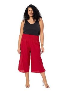 Aller Simplement Kuloty w kolorze czerwonym rozmiar: 42-48. Czerwone spodnie z wysokim stanem Aller Simplement, bez wzorów, z podwyższonym stanem. Za 78,99 zł.