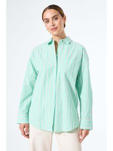 Garcia Koszula w kolorze zielonym rozmiar: S. Zielone koszule Garcia, s, bez wzorów, z bawełny, bez kołnierzyka, bez ramiączek. Za 104,99 zł.