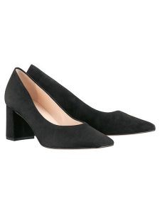 Högl Skórzane czółenka w kolorze czarnym rozmiar: 37. Czarne czółenka HÖGL, bez wzorów, bez obcasa, bez zapięcia. Za 314,45 zł.